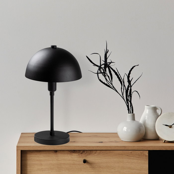 Opviq Togg - 14807 Lámpara de Mesa Metálica Negra